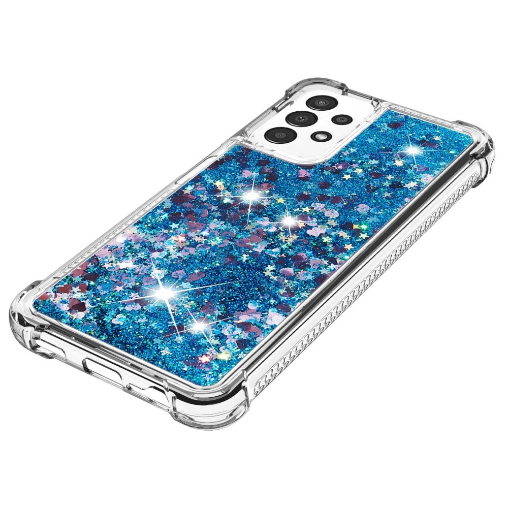 Glitter Powder TPU Case Samsung Galaxy A13 blå