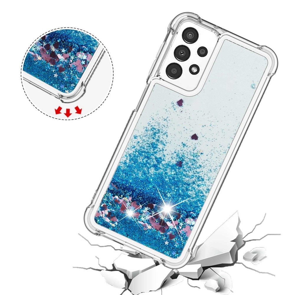 Glitter Powder TPU Case Samsung Galaxy A13 blå