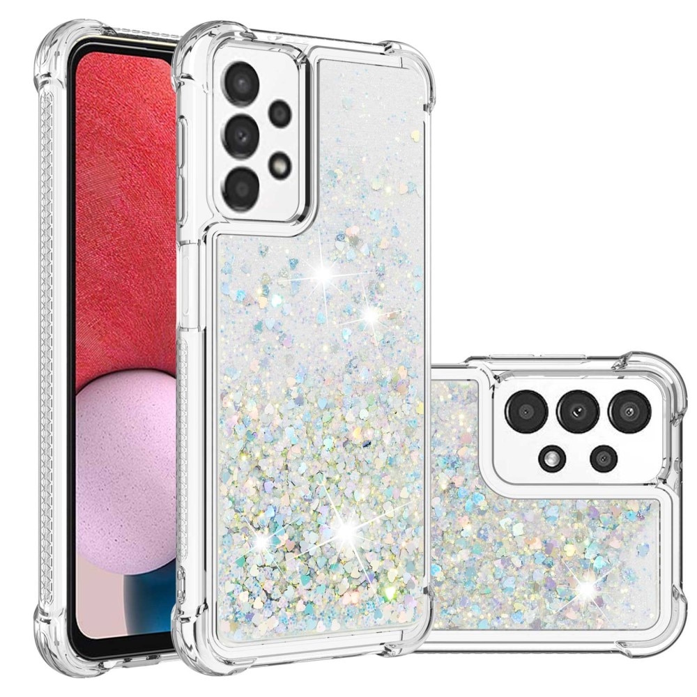 Glitter Powder TPU Case Samsung Galaxy A13 silver