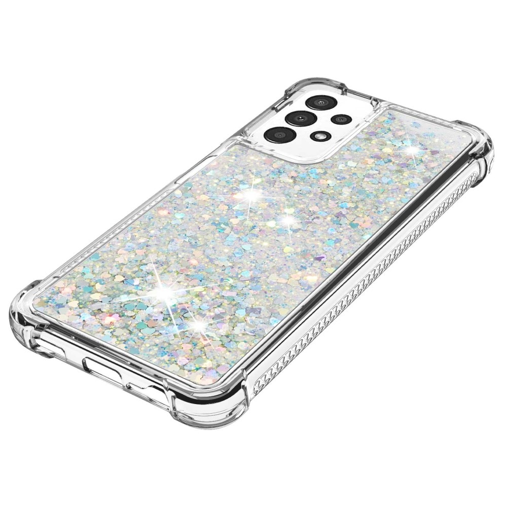 Glitter Powder TPU Case Samsung Galaxy A13 silver