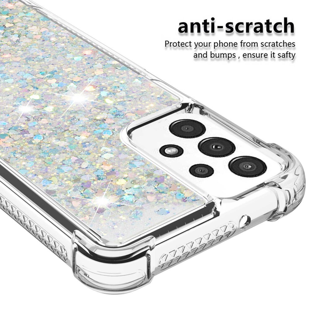 Glitter Powder TPU Case Samsung Galaxy A13 silver