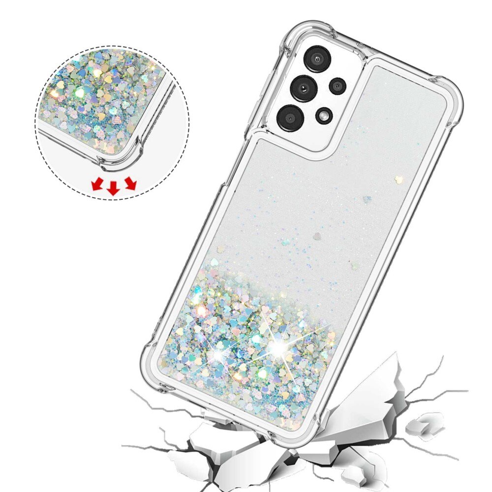 Glitter Powder TPU Case Samsung Galaxy A13 silver