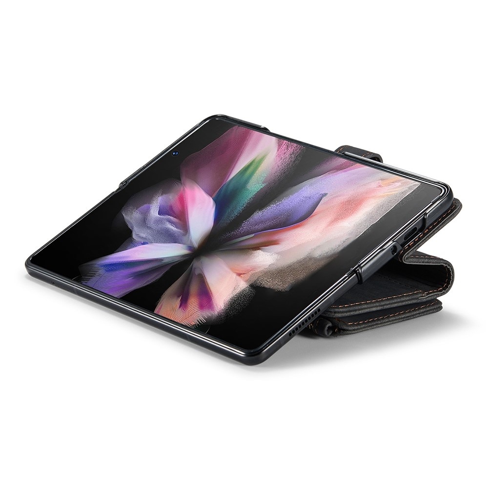Zipper Plånboksfodral Samsung Galaxy Z Fold 3 svart
