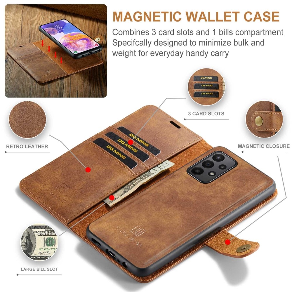 Magnet Wallet Samsung Galaxy A23 Cognac