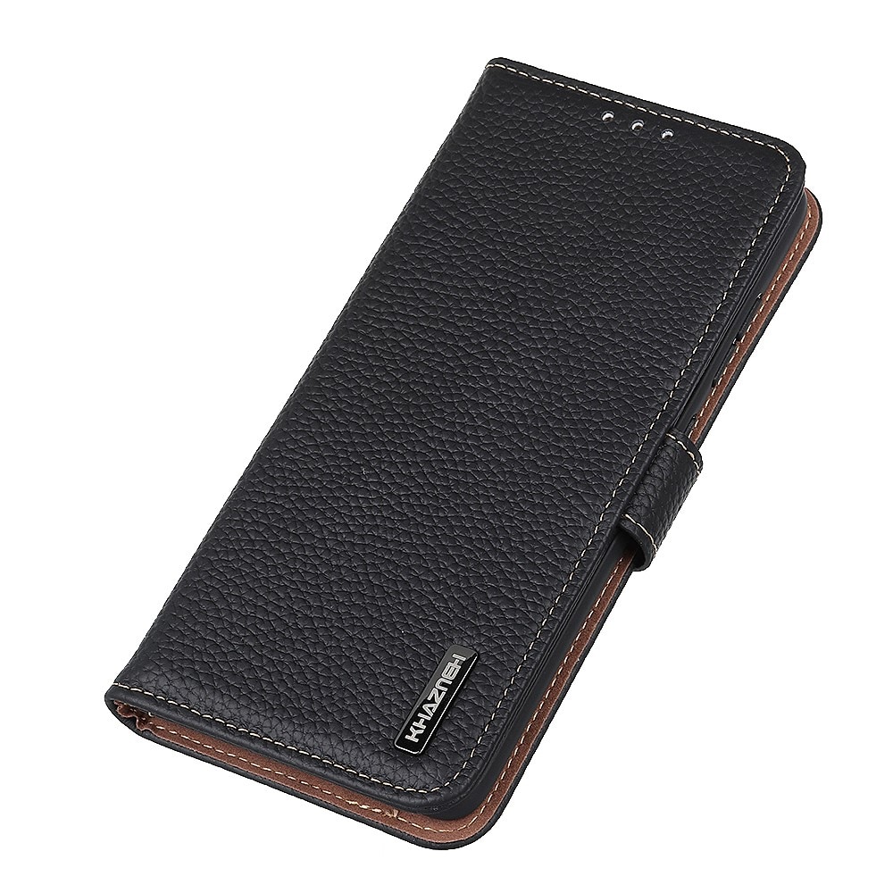 Real Leather Wallet Sony Xperia 10 III Black