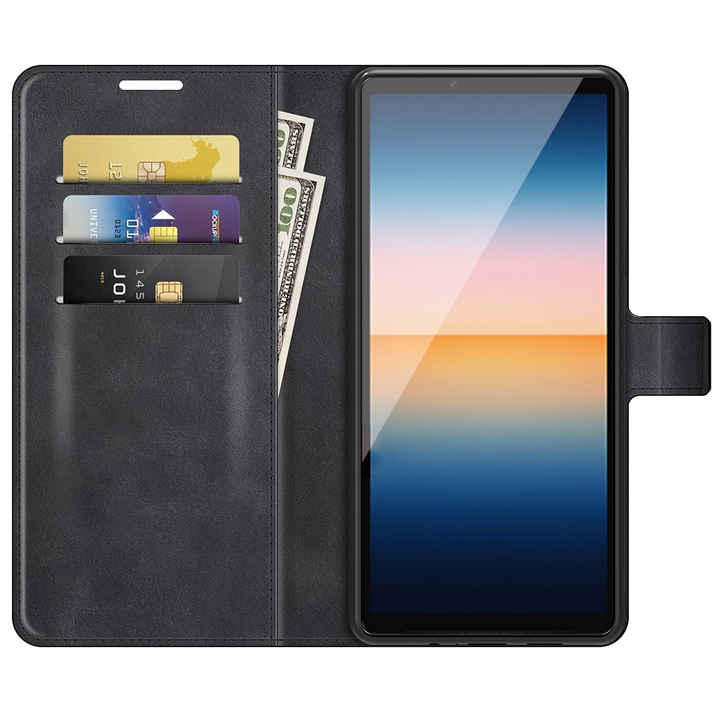 Leather Wallet Sony Xperia 10 III Black