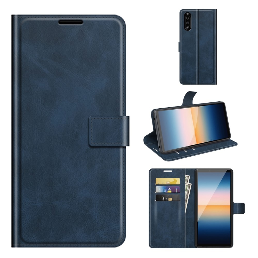 Leather Wallet Sony Xperia 10 III Blue
