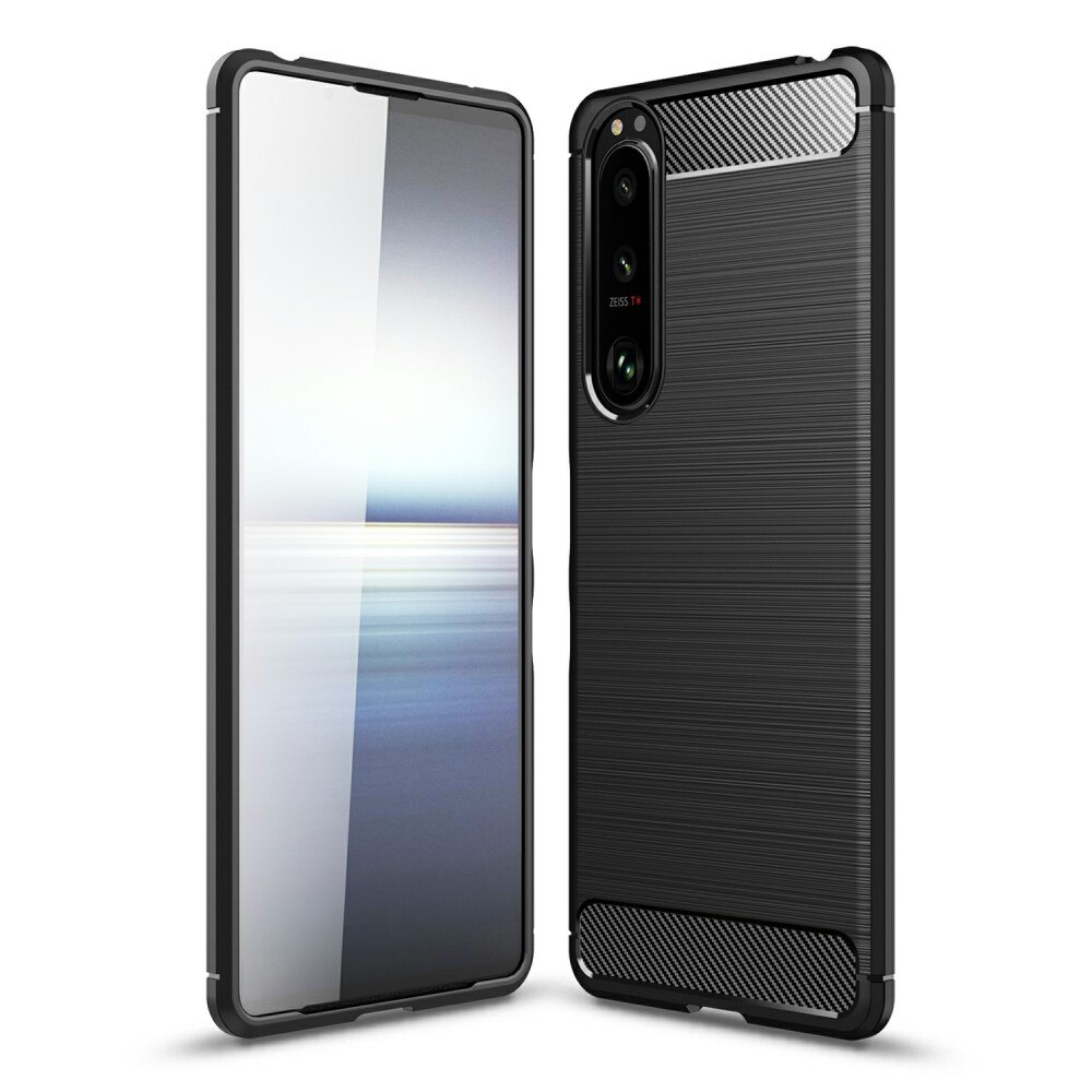 Sony Xperia 5 III Skal TPU Brushed Svart