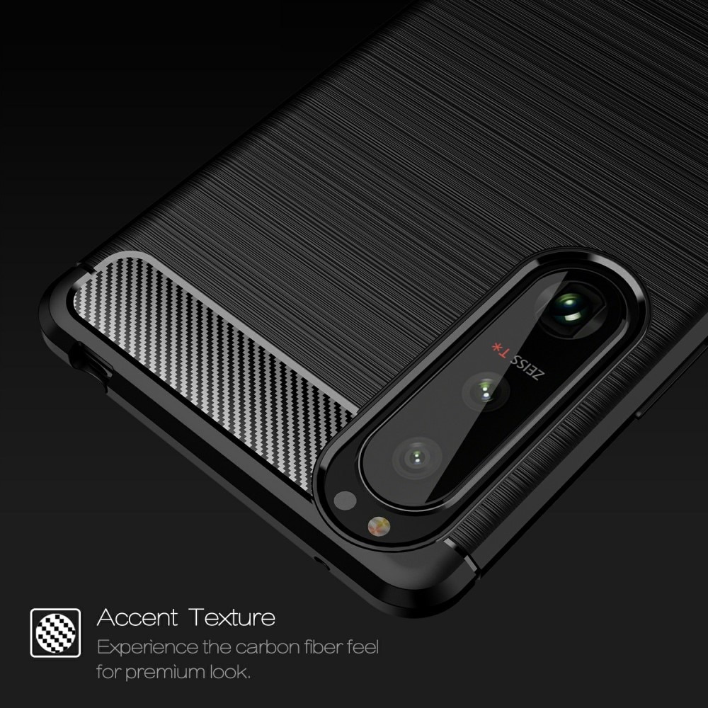 Sony Xperia 5 III Skal TPU Brushed Svart