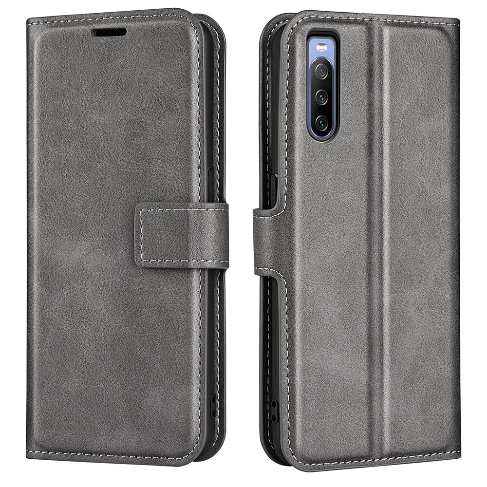 Leather Wallet Sony Xperia 10 IV Grey