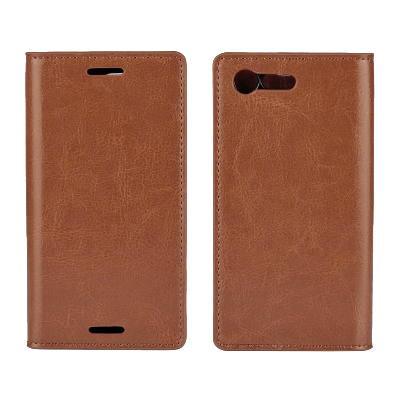 Mobilfodral Äkta Läder Sony Xperia X Compact Brun