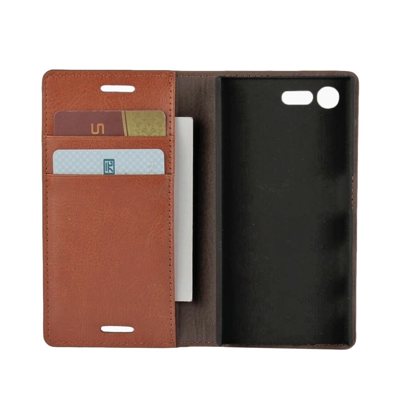 Mobilfodral Äkta Läder Sony Xperia X Compact Brun