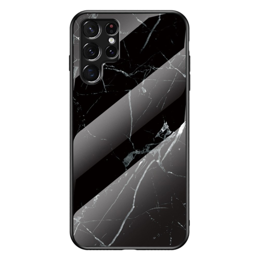 Skal Härdat Glas Samsung Galaxy S22 Ultra svart marmor