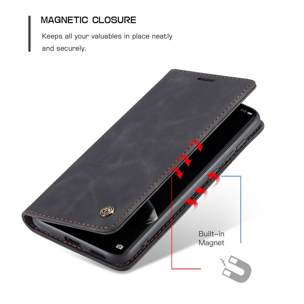 Slim Plånboksfodral Huawei P50 Pro Svart