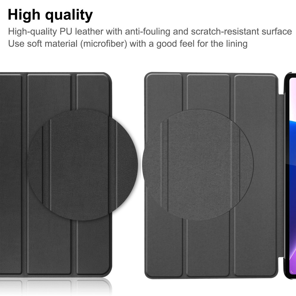 Fodral Tri-fold  Lenovo Tab P12 Pro Svart