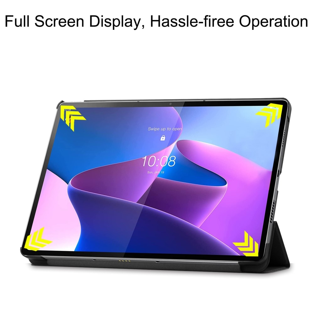 Lenovo Tab P12 Pro Fodral Tri-fold svart