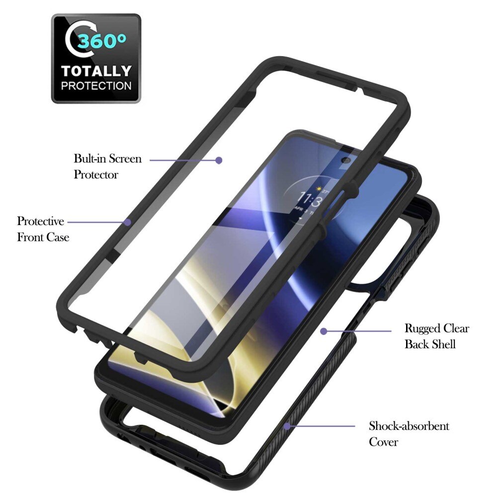 Full Protection Case Motorola Moto G51 Svart