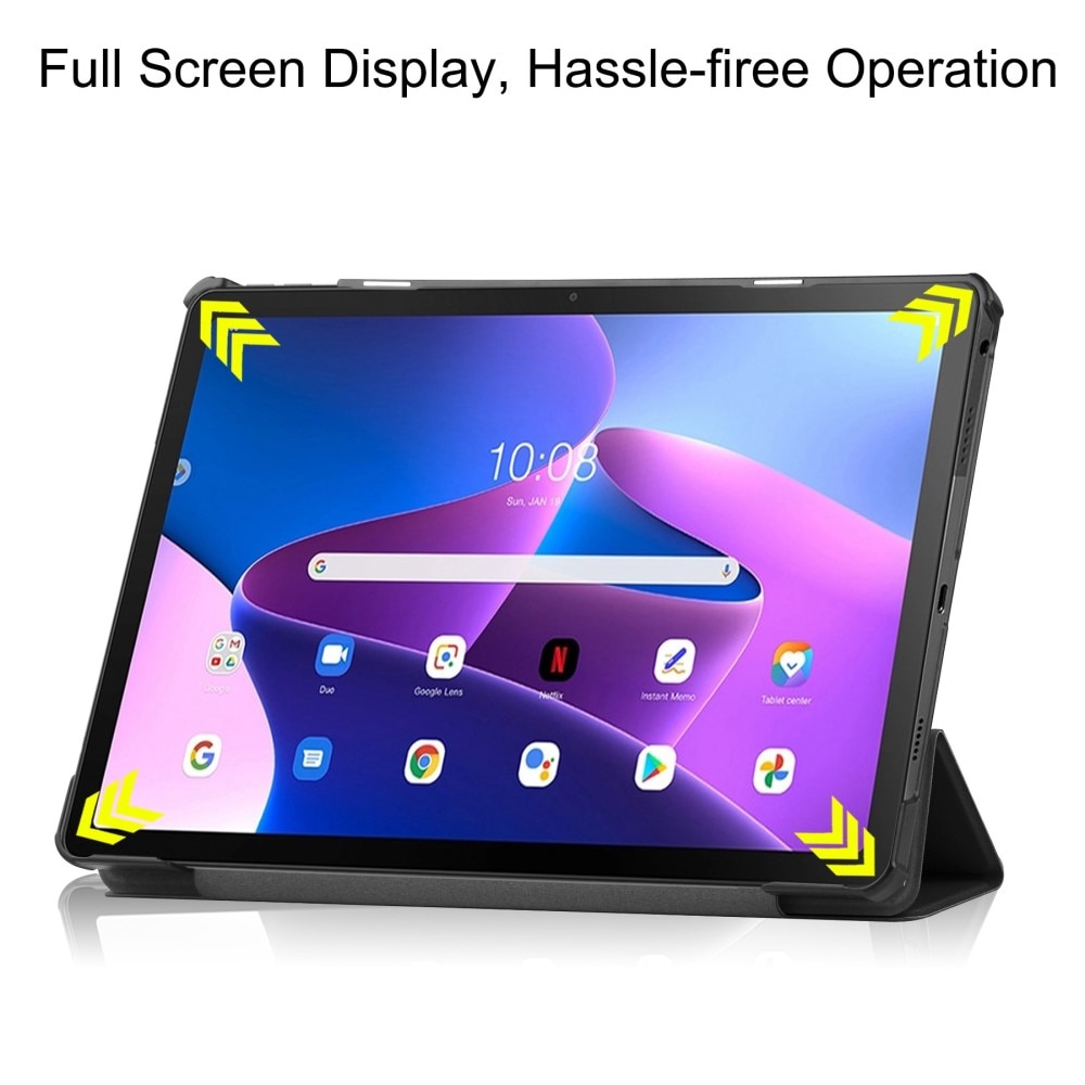 Fodral Tri-fold Lenovo Tab M10 Plus (3rd gen) svart