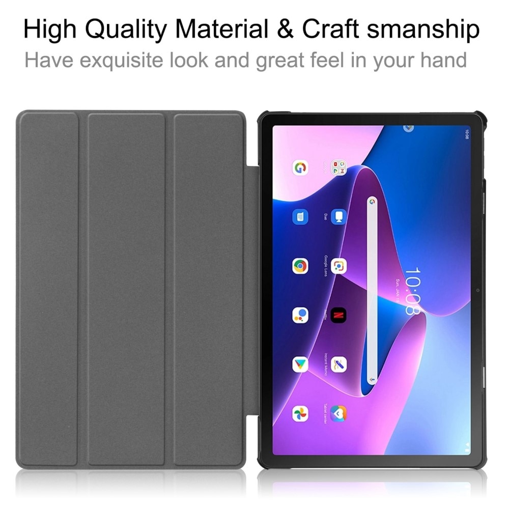 Fodral Tri-fold Lenovo Tab M10 Plus (3rd gen) svart