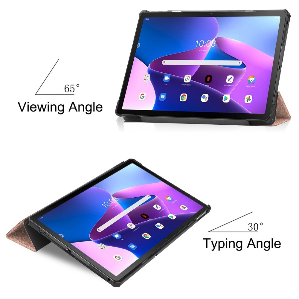 Fodral Tri-fold Lenovo Tab M10 Plus (3rd gen) roséguld