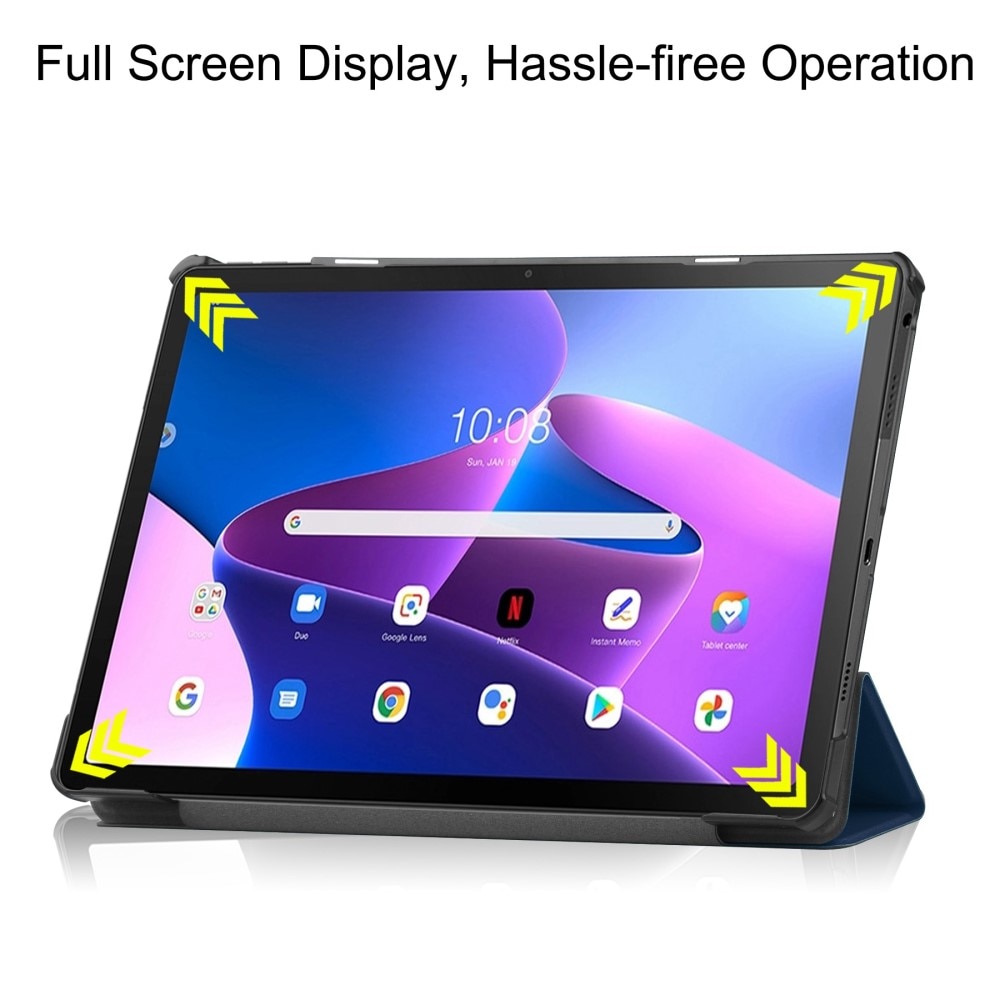 Fodral Tri-fold Lenovo Tab M10 Plus (3rd gen) blå