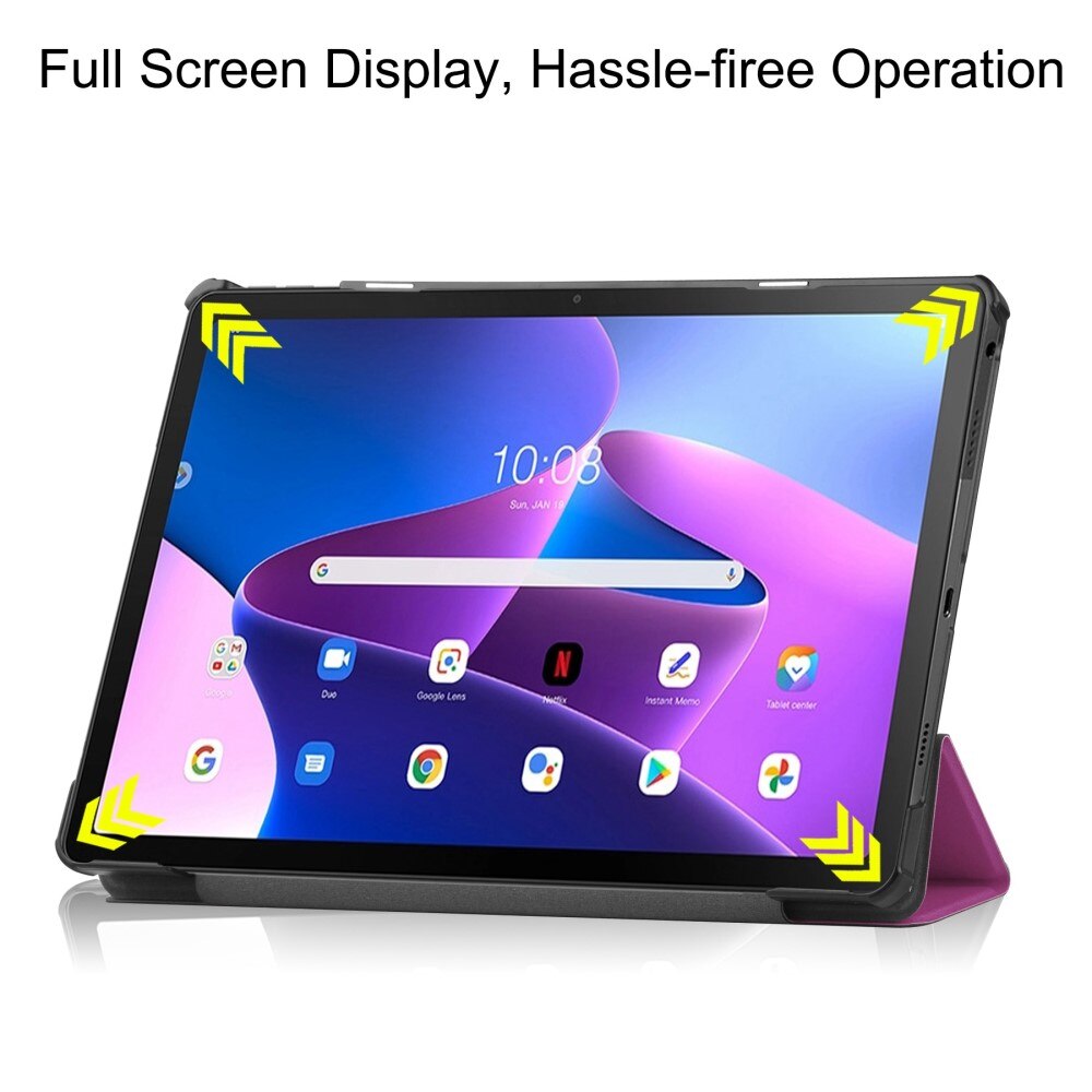 Fodral Tri-fold  Lenovo Tab M10 Plus (3rd gen) Lila