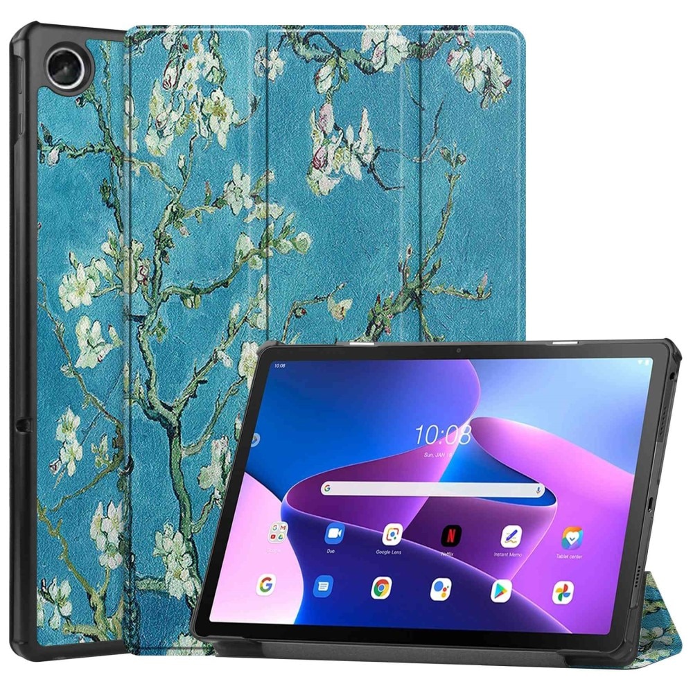 Fodral Tri-fold Lenovo Tab M10 Plus (3rd gen) - Körsbärsblommor