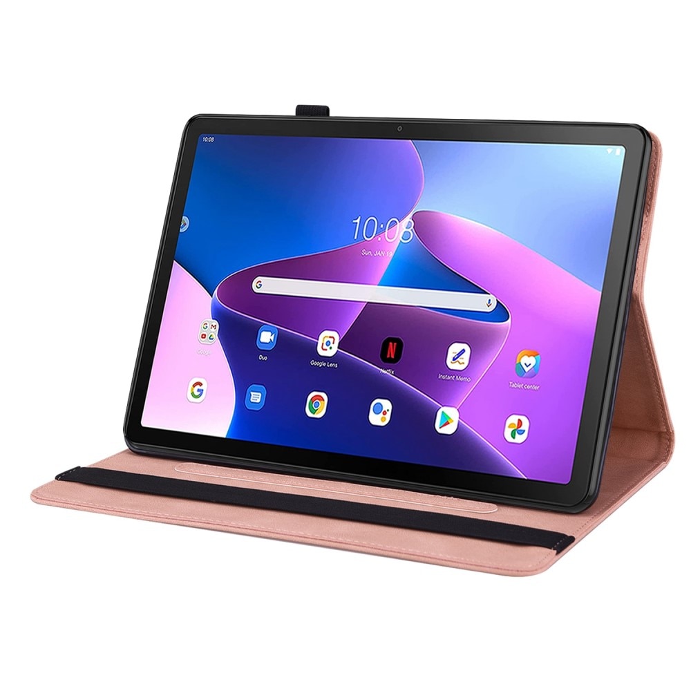 Läderfodral Fjärilar  Lenovo Tab M10 Plus (3rd gen) Rosa