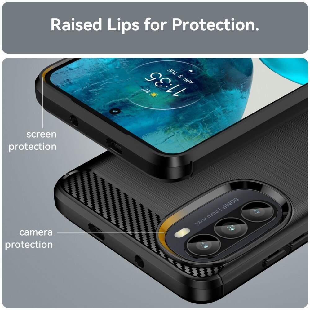 Motorola Moto G52 Skal TPU Brushed Svart