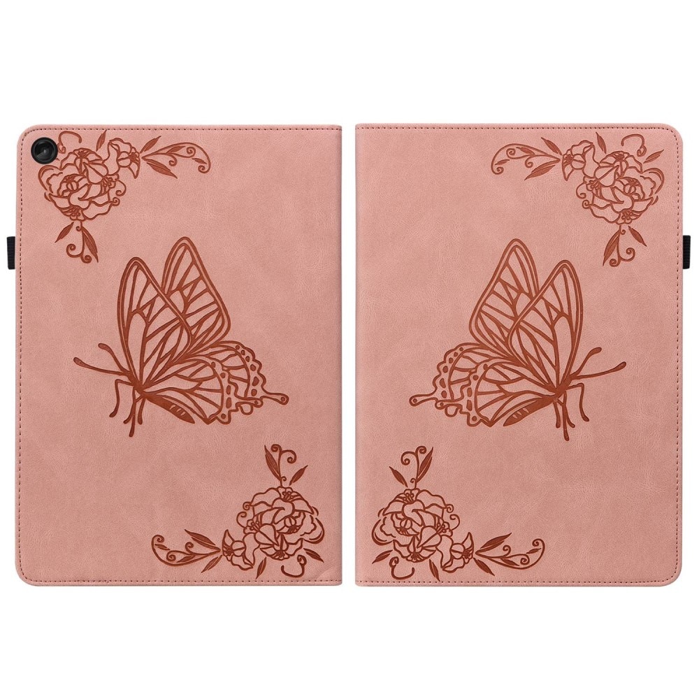 Läderfodral Fjärilar Lenovo Tab M10 (3rd gen) rosa