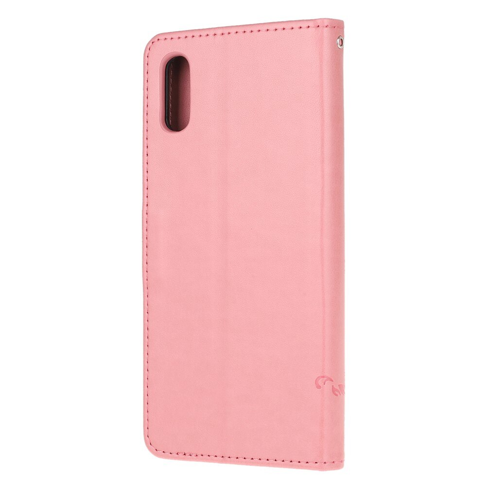 Läderfodral Fjärilar Xiaomi Redmi 9AT Rosa