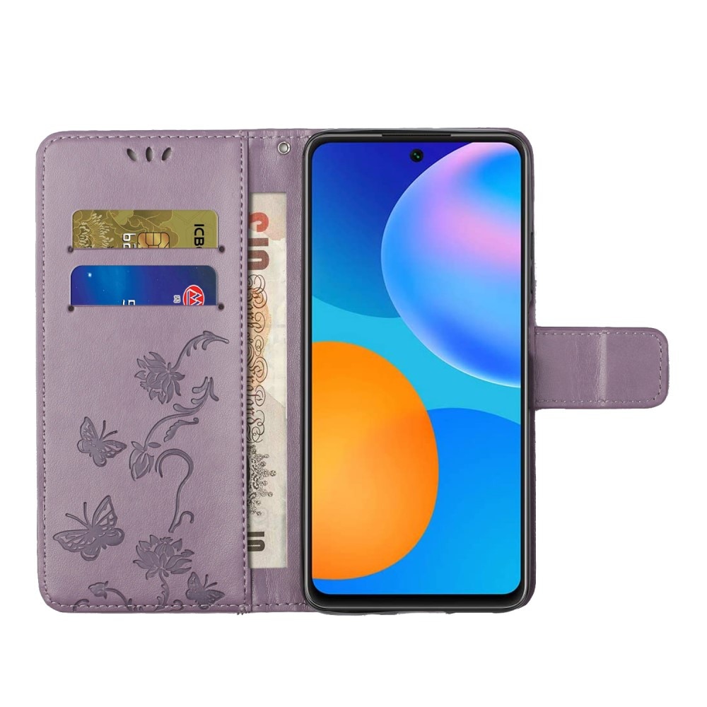 Läderfodral Fjärilar Xiaomi 11T/11T Pro Lila