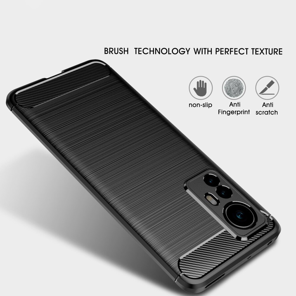 Xiaomi 12 Skal TPU Brushed Svart