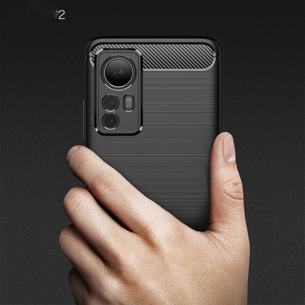 Xiaomi 12 Skal TPU Brushed Svart