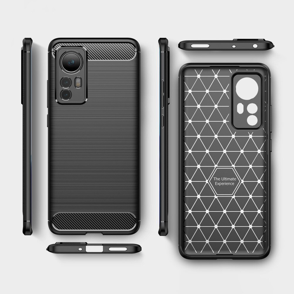 Xiaomi 12 Skal TPU Brushed Svart