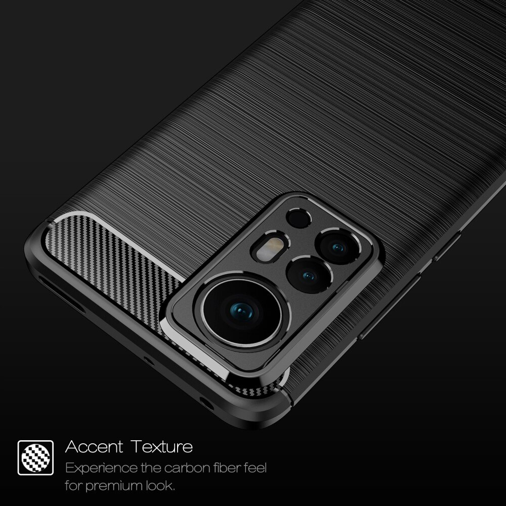Xiaomi 12 Pro Skal TPU Brushed Svart