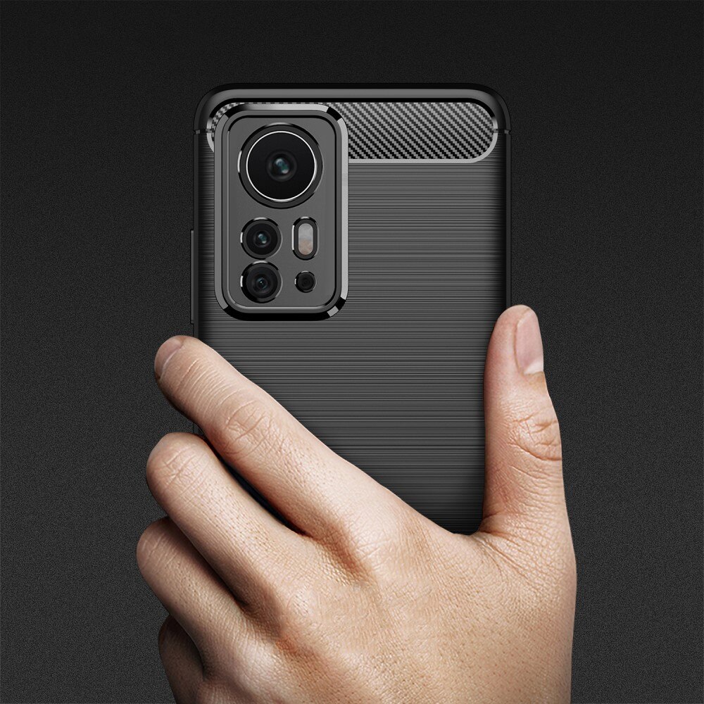 Xiaomi 12 Pro Skal TPU Brushed Svart