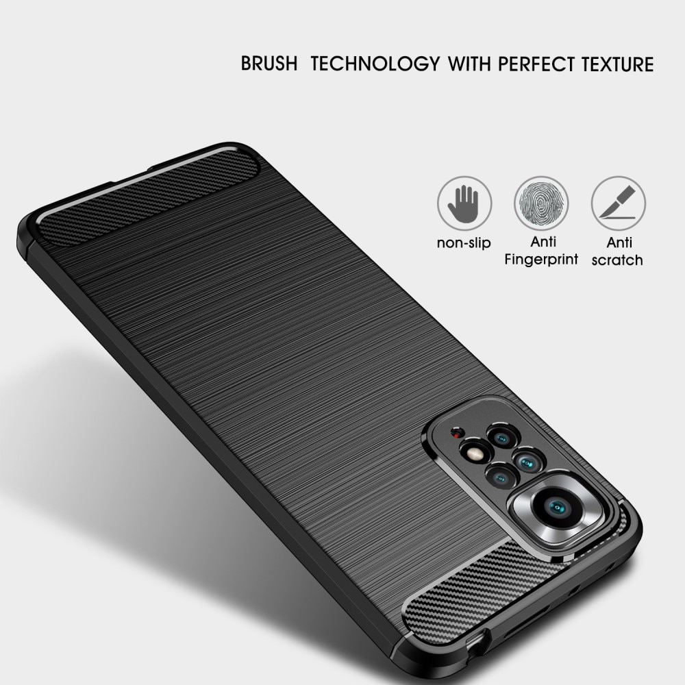 Xiaomi Redmi Note 11 Pro Skal TPU Brushed Svart