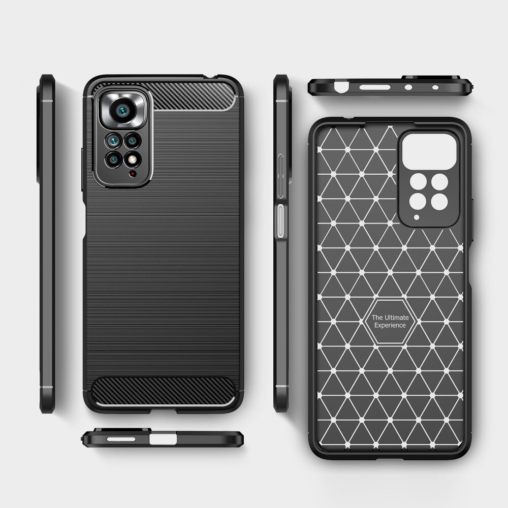 Xiaomi Redmi Note 11 Pro Skal TPU Brushed Svart