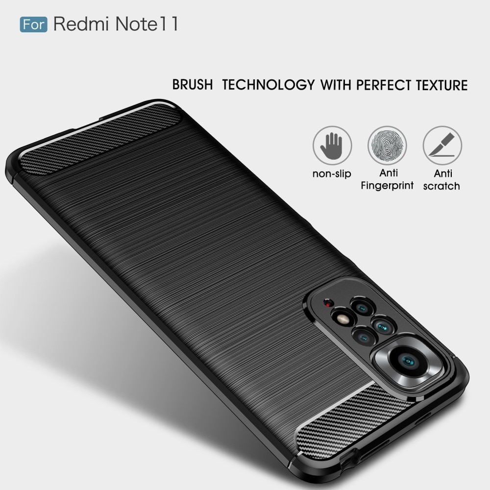 Xiaomi Redmi Note 11 Skal TPU Brushed Svart