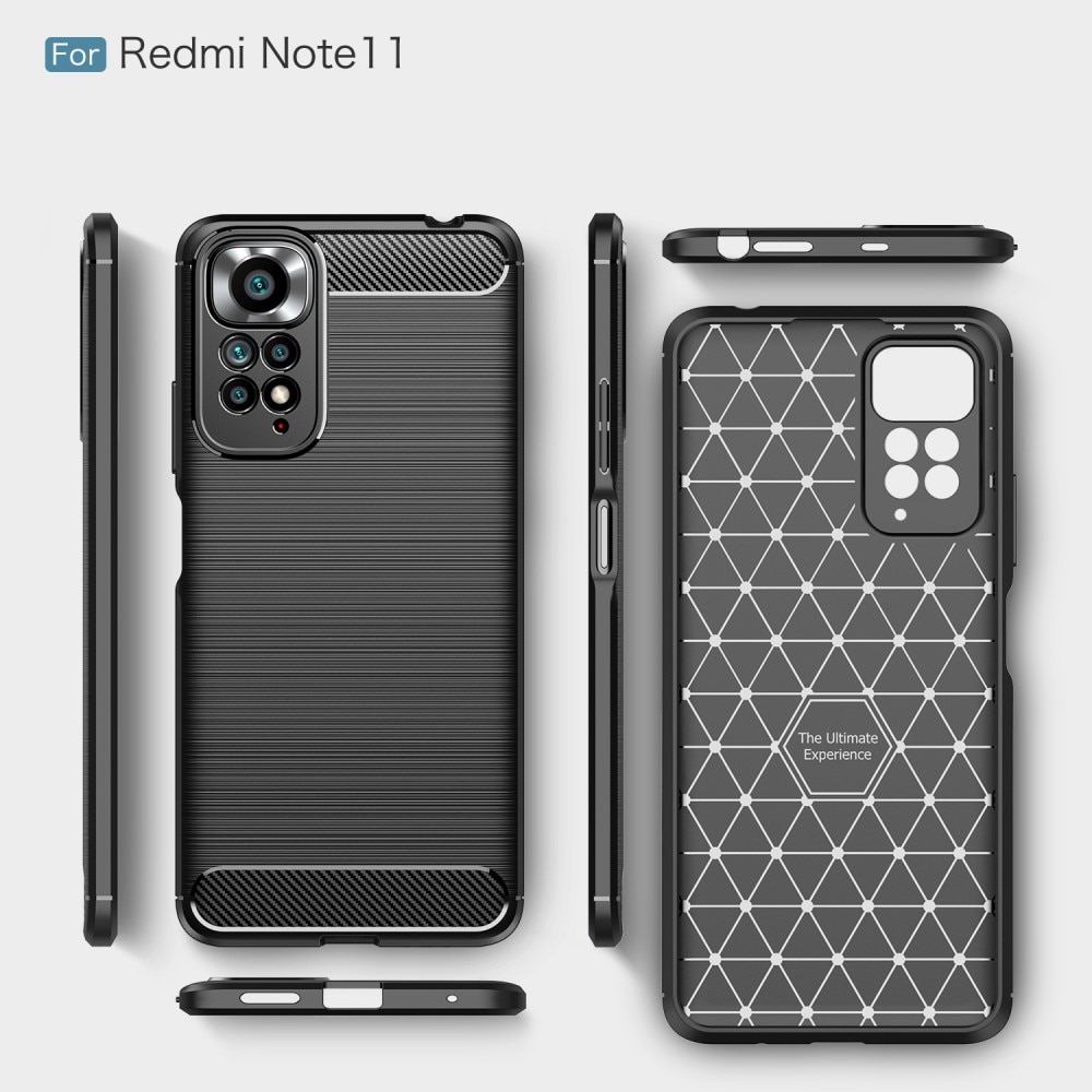 Xiaomi Redmi Note 11 Skal TPU Brushed Svart