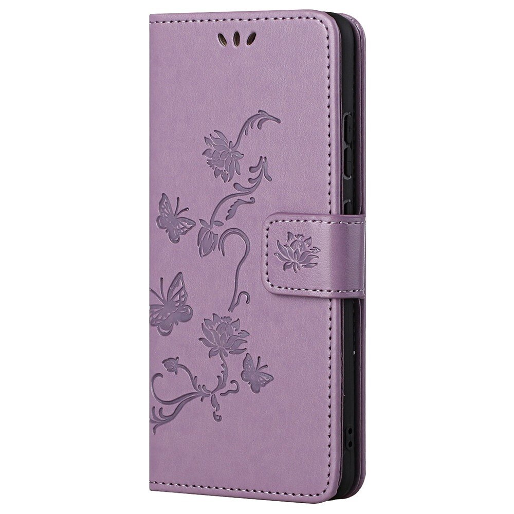 Läderfodral Fjärilar Xiaomi Redmi Note 11 Pro Lila