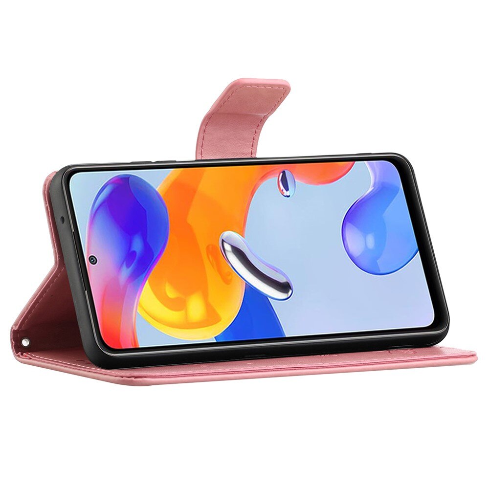 Läderfodral Fjärilar Xiaomi Redmi Note 11 Pro Rosa