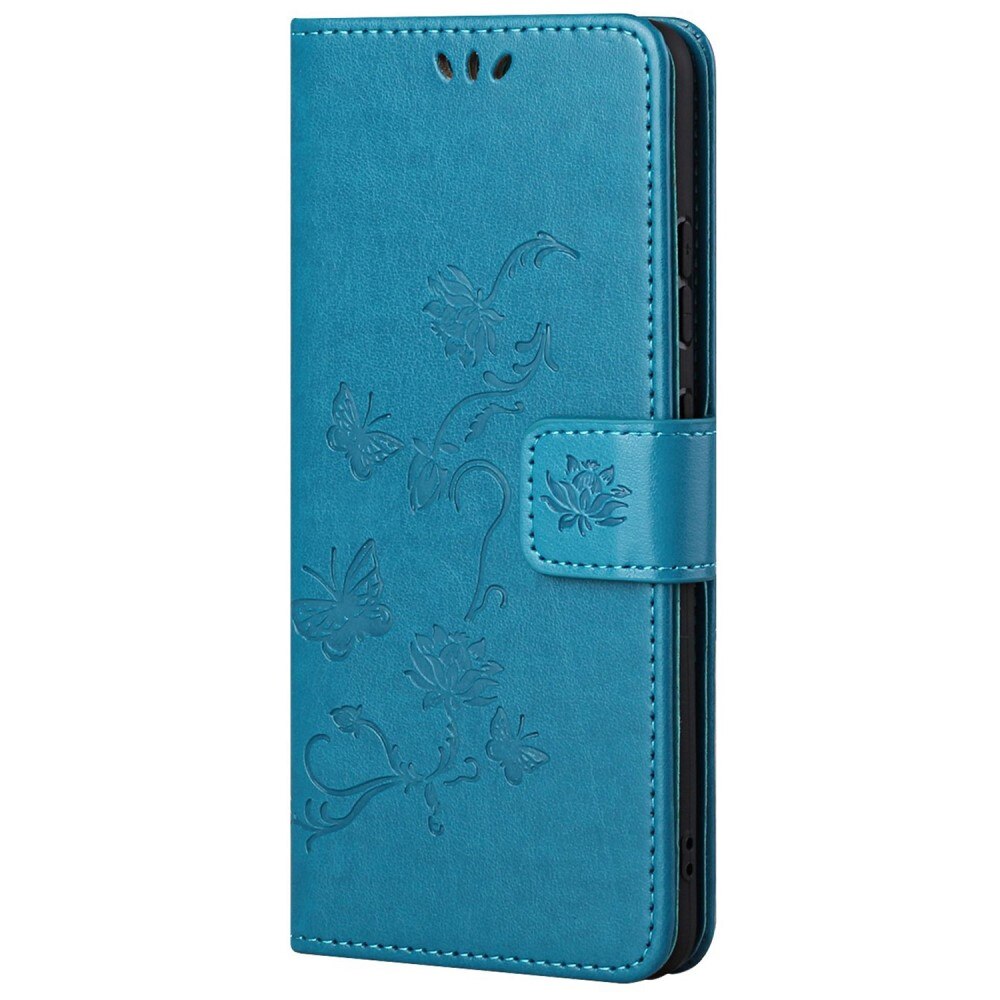 Läderfodral Fjärilar Xiaomi Redmi 10C Blå