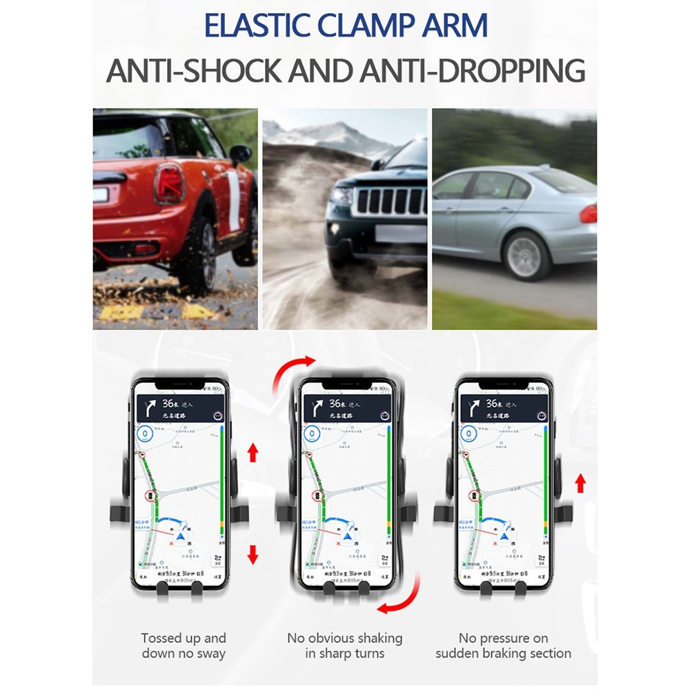 Kompakt Bilhållare för smartphones - Svart/grön