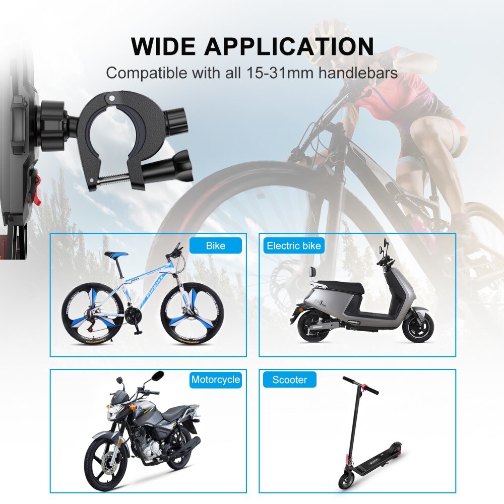 JR-ZS288 Bicycle Phone Holder Black