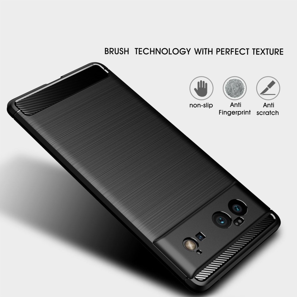 Google Pixel 6 Pro Skal TPU Brushed Svart