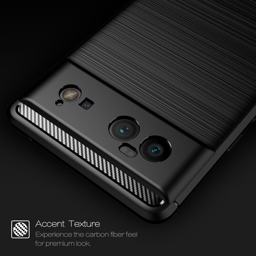 Google Pixel 6 Pro Skal TPU Brushed Svart