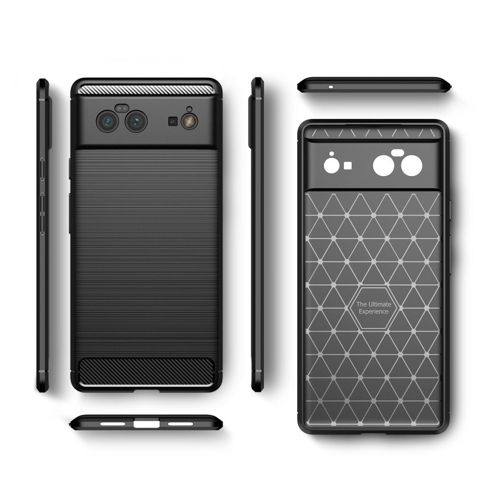 Google Pixel 6 Pro Skal TPU Brushed Svart