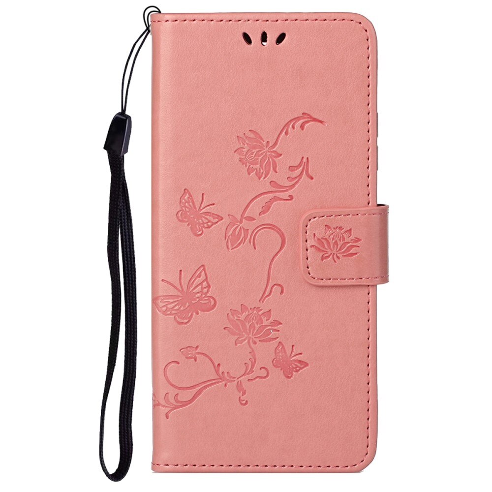 Läderfodral Fjärilar Google Pixel 6a Rosa